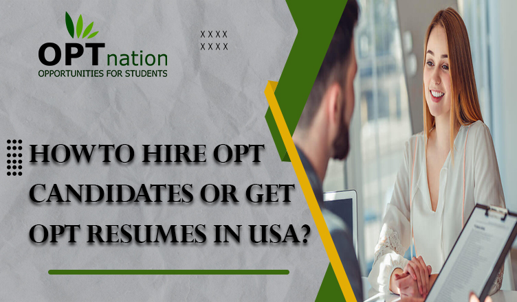 How To Hire Opt Candidates Or Get Opt Resumes In Usa